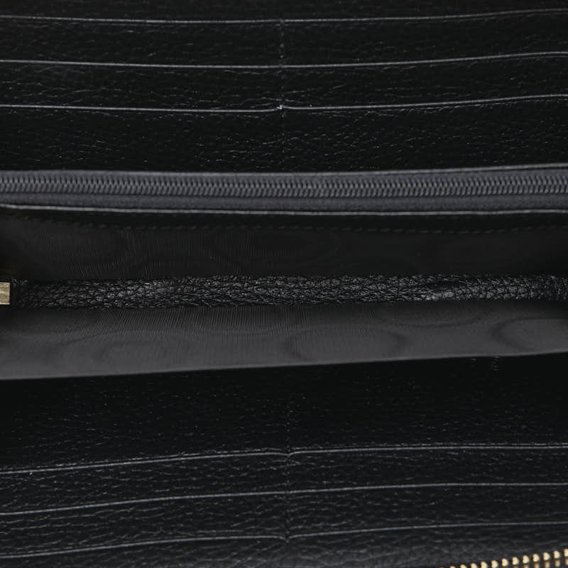 グッチ ソーホー ラウンドファスナー 長財布 598187 ブラック レザー レディース GUCCI 【中古】