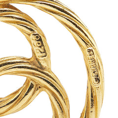 シャネル ココマーク ラウンド ブローチ ゴールド メッキ レディース CHANEL 【中古】