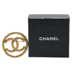 シャネル ココマーク ラウンド ブローチ ゴールド メッキ レディース CHANEL 【中古】