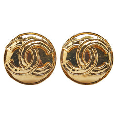 シャネル ココマーク ラウンド イヤリング ゴールド メッキ レディース CHANEL 【中古】