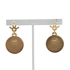 シャネル スイング ココマーク スター 星 スタッドピアス サーモンピンク ゴールド メッキ レディース CHANEL 【中古】