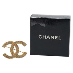 シャネル ココマーク ラインストーン ブローチ ゴールド メッキ レディース CHANEL 【中古】