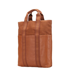 エルメス フールトゥカバス トートバッグ ブラウン キャンバス レザー レディース HERMES 【中古】