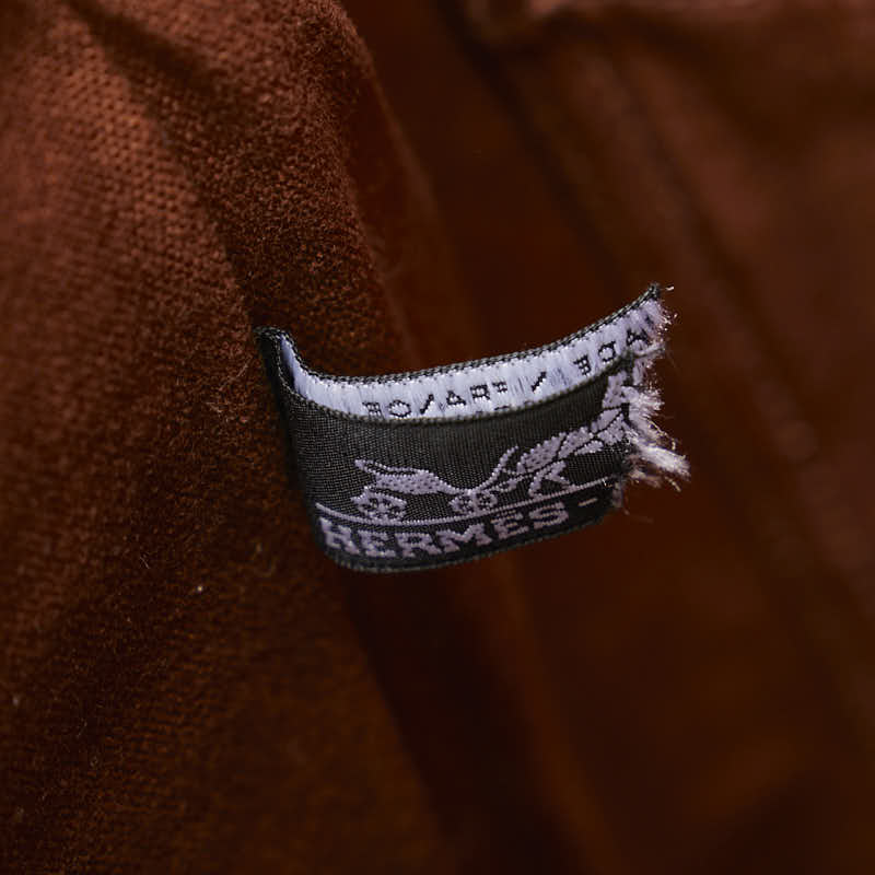 エルメス フールトゥカバス トートバッグ ブラウン キャンバス レザー レディース HERMES 【中古】