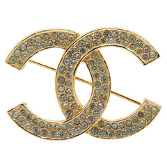 シャネル ココマーク ラインストーン ブローチ ゴールド メッキ レディース CHANEL 【中古】