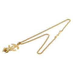 シャネル ヴィンテージ ココマーク スイング ロングネックレス メッキ レディース CHANEL 【中古】