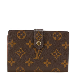 ルイ ヴィトン モノグラム ヴィエノワ 二つ折り財布 M61663 ブラウン PVC レザー レディース LOUIS VUITTON 【中古】