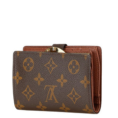 ルイ ヴィトン モノグラム ヴィエノワ 二つ折り財布 M61663 ブラウン PVC レザー レディース LOUIS VUITTON 【中古】
