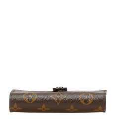 ルイ ヴィトン モノグラム ヴィエノワ 二つ折り財布 M61663 ブラウン PVC レザー レディース LOUIS VUITTON 【中古】