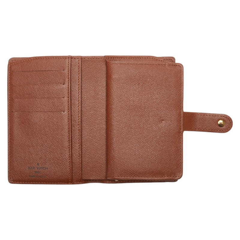 ルイ ヴィトン モノグラム ヴィエノワ 二つ折り財布 M61663 ブラウン PVC レザー レディース LOUIS VUITTON 【中古】
