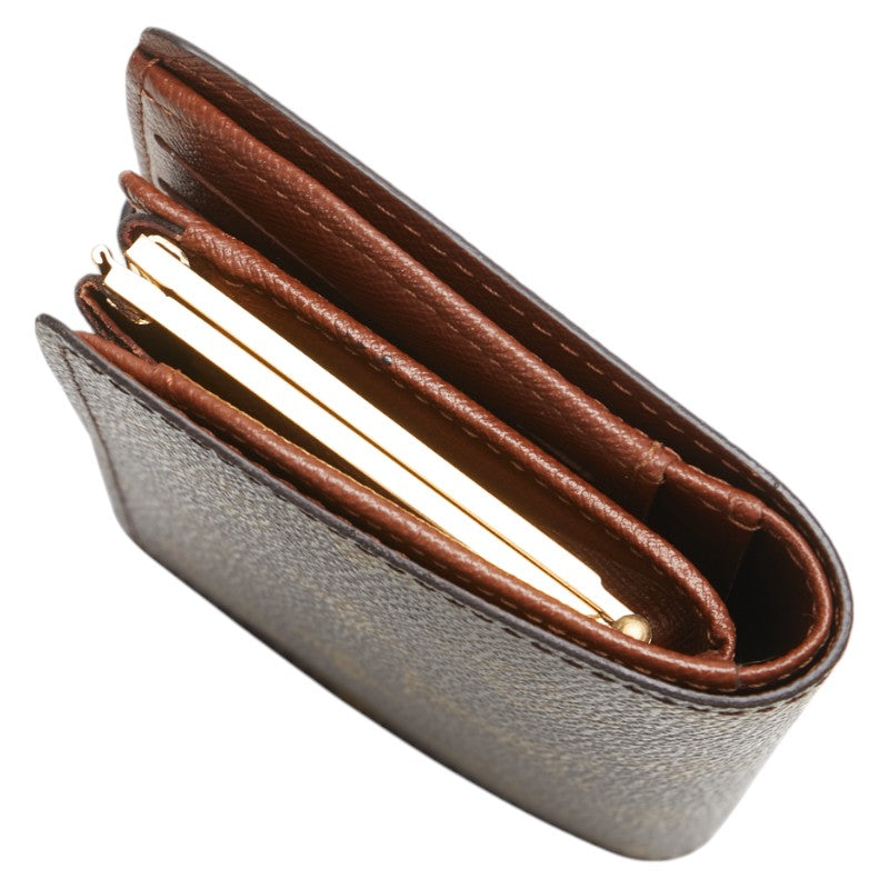 ルイ ヴィトン モノグラム ヴィエノワ 二つ折り財布 M61663 ブラウン PVC レザー レディース LOUIS VUITTON 【中古】