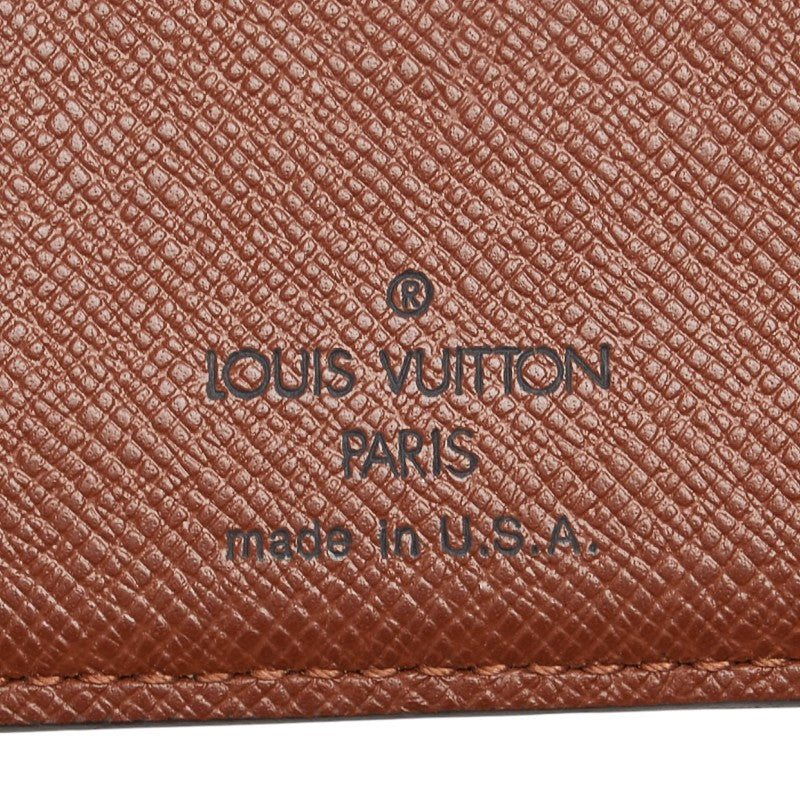 ルイ ヴィトン モノグラム ヴィエノワ 二つ折り財布 M61663 ブラウン PVC レザー レディース LOUIS VUITTON 【中古】