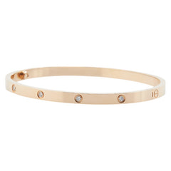 カルティエ ラブブレスレットSM 10Pダイヤ ブレスレット K18PG ピンクゴールド レディース CARTIER 【中古】