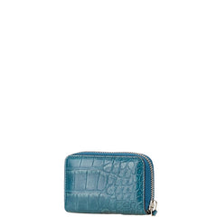 グッチ クロコ型押し コインケース 250983 ブルー レザー レディース GUCCI 【中古】