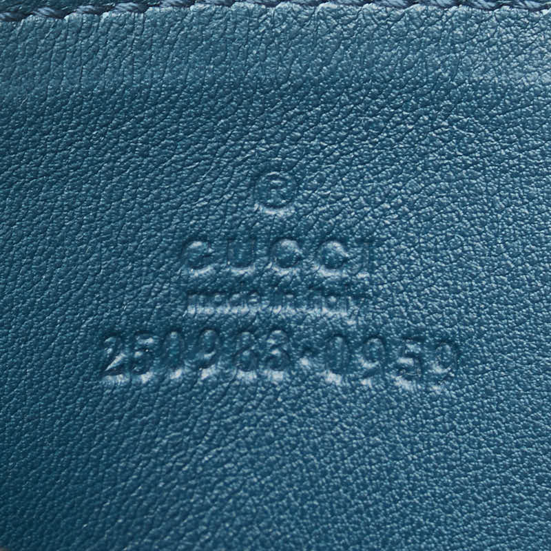 グッチ クロコ型押し コインケース 250983 ブルー レザー レディース GUCCI 【中古】