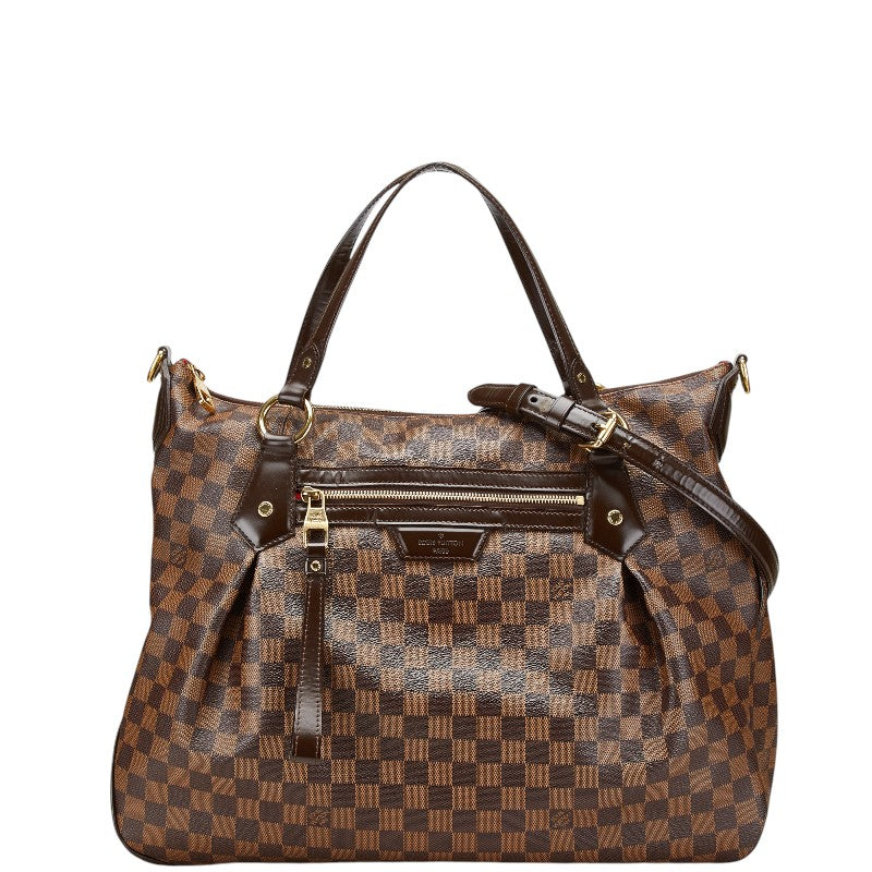 ルイ ヴィトン ダミエ イーヴォラGM ハンドバッグ ショルダーバッグ 2WAY N41132 ブラウン PVC レザー レディース LOUIS VUITTON 【中古】