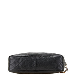 シャネル ココマーク ココボール マトラッセ チェーン ショルダーバッグ ブラック キャビアスキン レディース CHANEL 【中古】