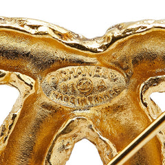 シャネル ヴィンテージ ココマーク ヨウガン 溶岩 ブローチ ゴールド メッキ レディース CHANEL 【中古】