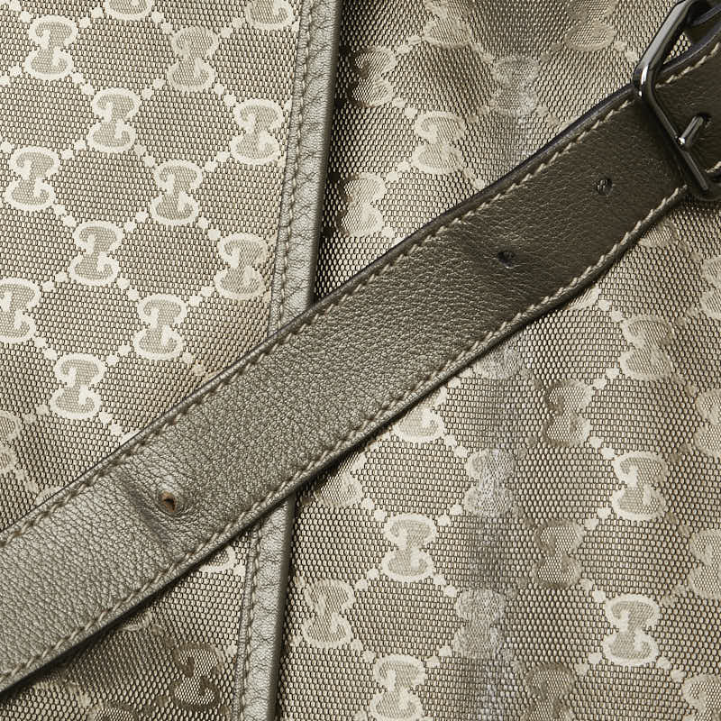 グッチ GGインプリメ 斜め掛けショルダーバッグ 201732 ブロンズカーキ ゴールド PVC レザー レディース GUCCI 【中古】