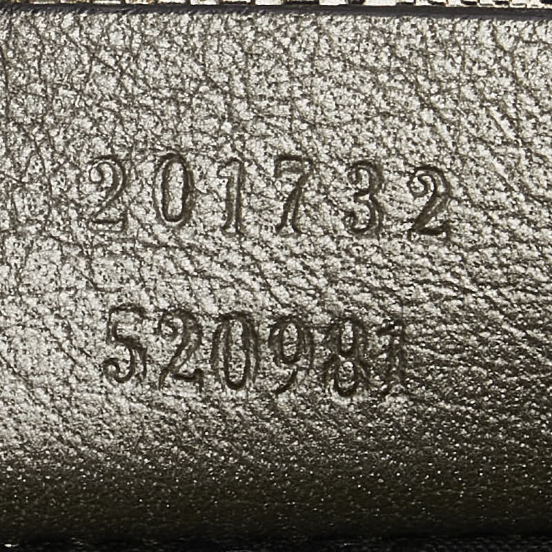 グッチ GGインプリメ 斜め掛けショルダーバッグ 201732 ブロンズカーキ ゴールド PVC レザー レディース GUCCI 【中古】