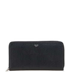 セリーヌ 長財布 ラウンドファスナー ブラック レザー レディース CELINE 【中古】