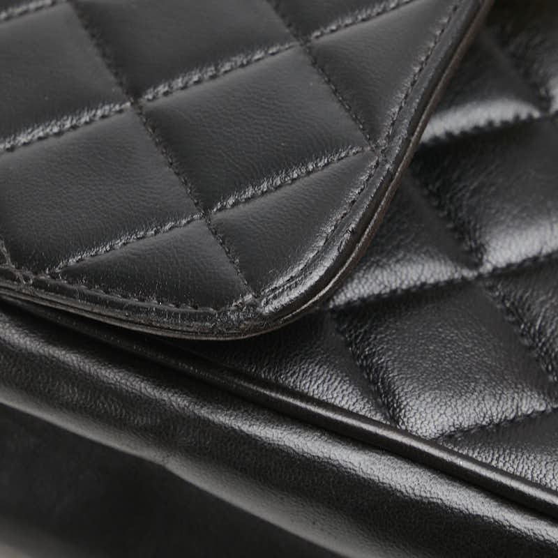 シャネル マトラッセ ココマーク ハンドバッグ ブラック ラムスキン レディース CHANEL 【中古】