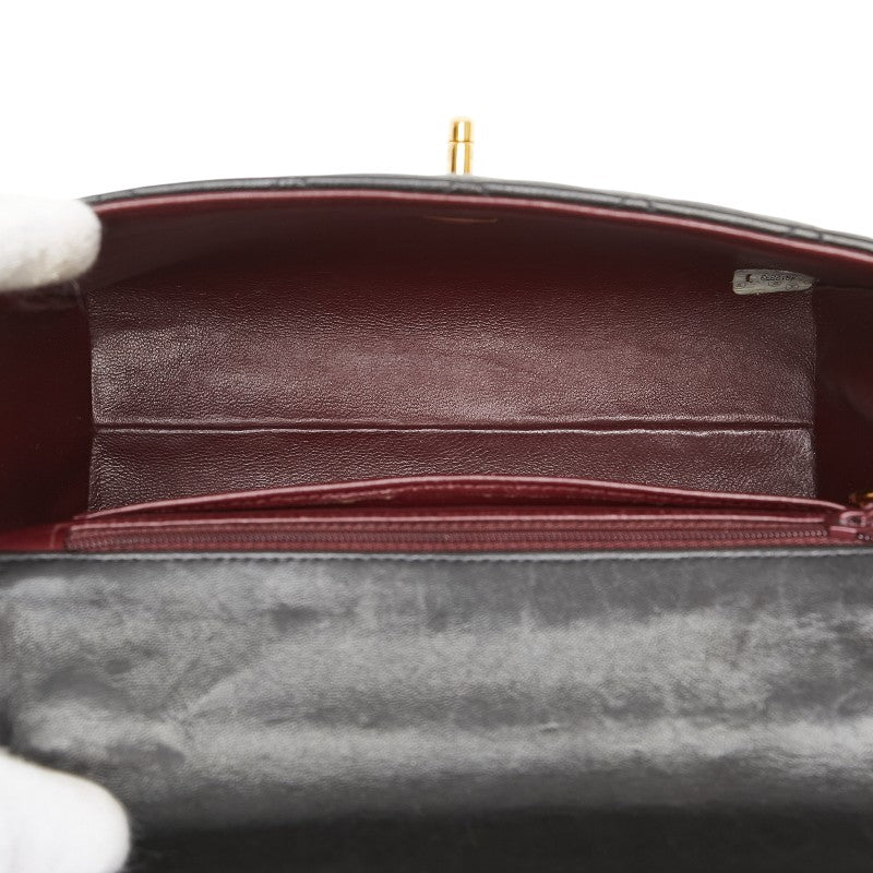 シャネル マトラッセ ココマーク ハンドバッグ ブラック ラムスキン レディース CHANEL 【中古】