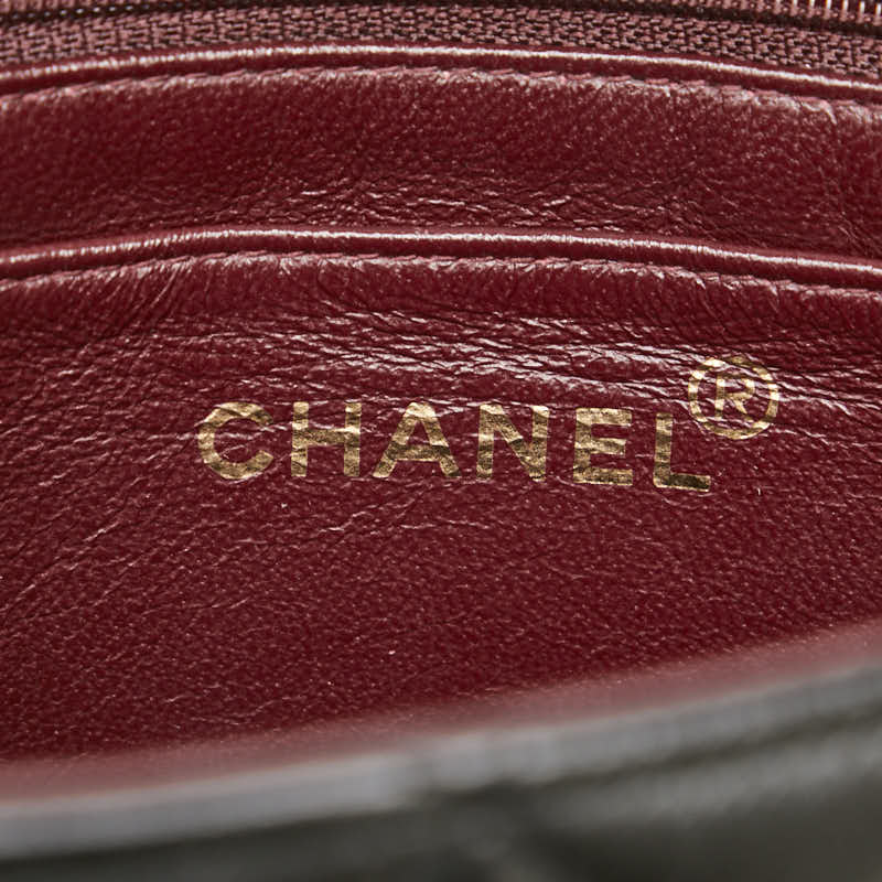 シャネル マトラッセ ココマーク ハンドバッグ ブラック ラムスキン レディース CHANEL 【中古】