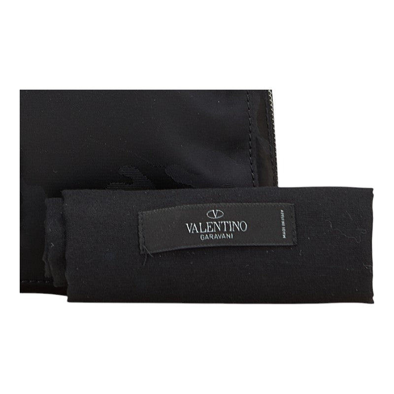 ヴァレンティノ ロックスタッズ カモ柄 クラッチバッグ セカンドバッグ ブラック ナイロン メンズ VALENTINO 【中古】