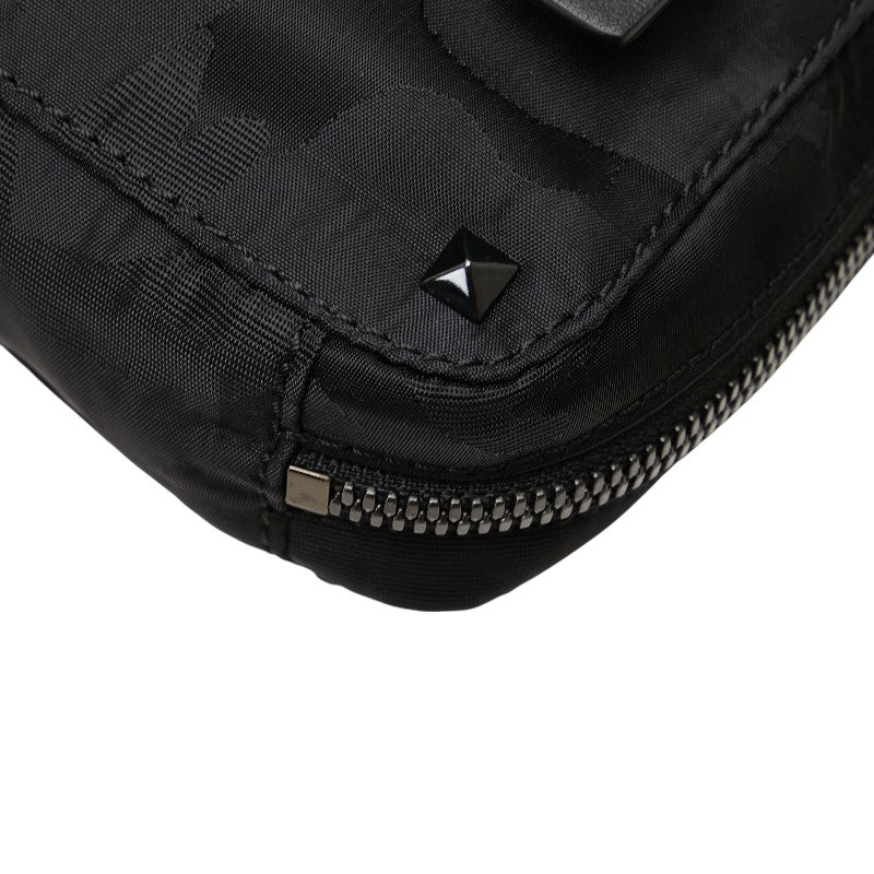 ヴァレンティノ ロックスタッズ カモ柄 クラッチバッグ セカンドバッグ ブラック ナイロン メンズ VALENTINO 【中古】