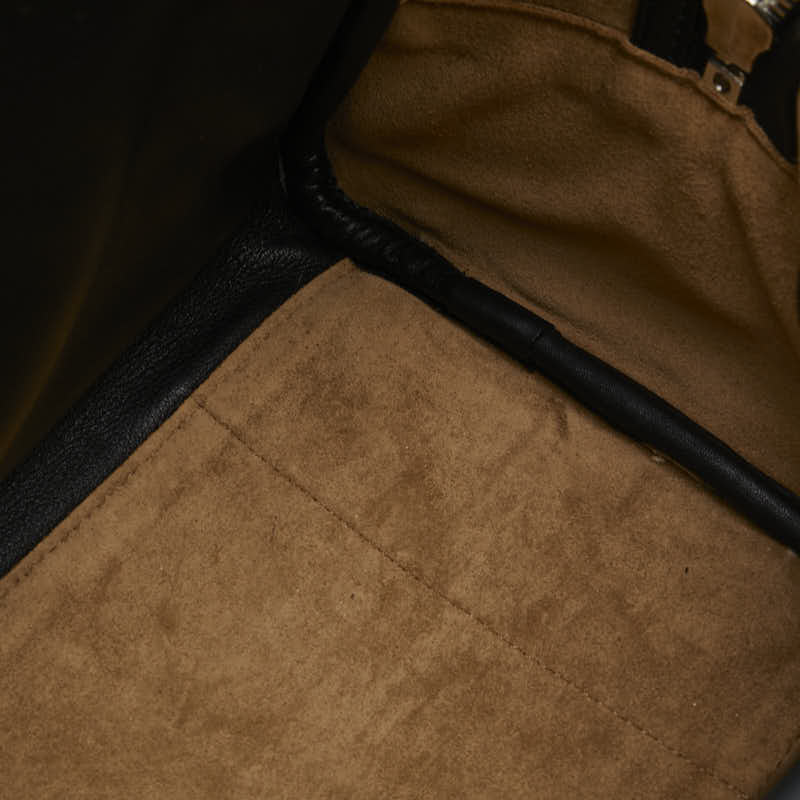 ロエベ アナグラム アマソナ75 ハンドバッグ ショルダーバッグ 2WAY ブラック レザー レディース LOEWE 【中古】