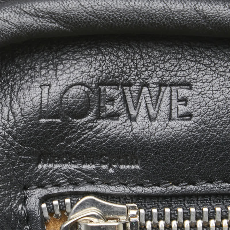 ロエベ アナグラム アマソナ75 ハンドバッグ ショルダーバッグ 2WAY ブラック レザー レディース LOEWE 【中古】