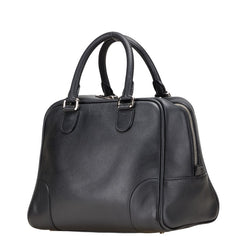 ロエベ アナグラム アマソナ75 ハンドバッグ ショルダーバッグ 2WAY ブラック レザー レディース LOEWE 【中古】