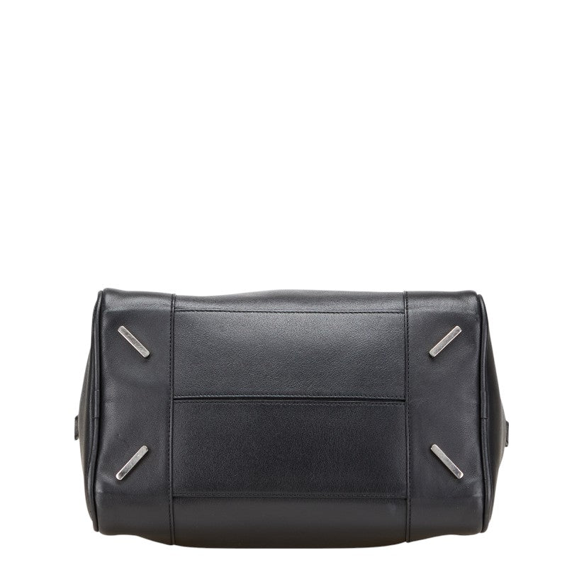 ロエベ アナグラム アマソナ75 ハンドバッグ ショルダーバッグ 2WAY ブラック レザー レディース LOEWE 【中古】