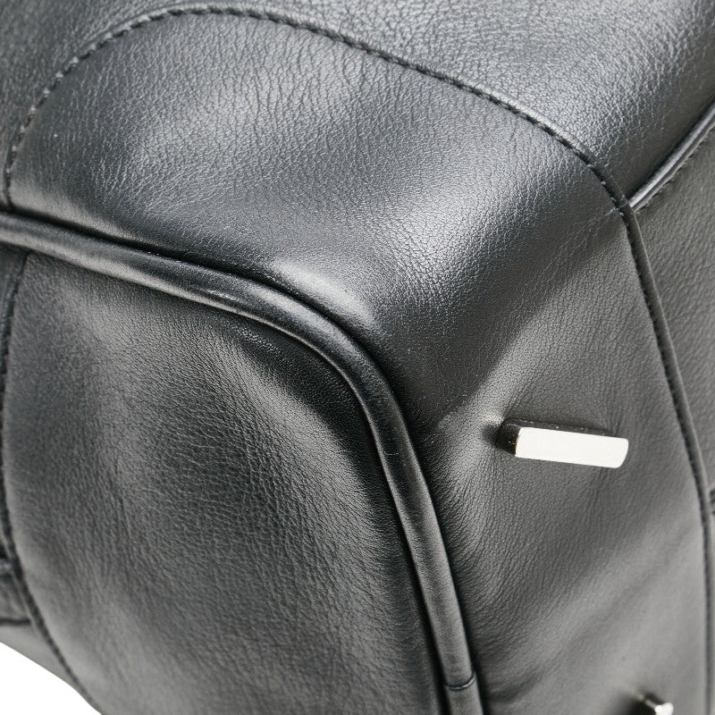 ロエベ アナグラム アマソナ75 ハンドバッグ ショルダーバッグ 2WAY ブラック レザー レディース LOEWE 【中古】