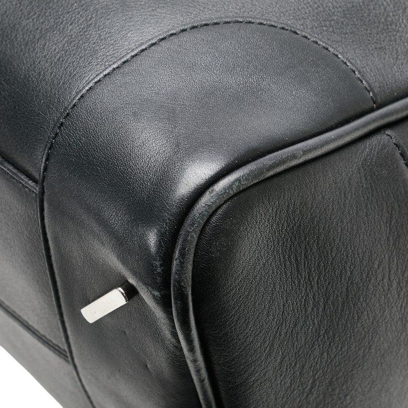 ロエベ アナグラム アマソナ75 ハンドバッグ ショルダーバッグ 2WAY ブラック レザー レディース LOEWE 【中古】