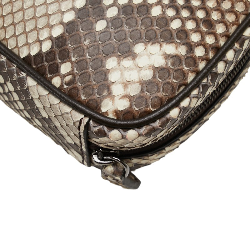 フェンディ ミニショルダーバッグ 7AS122 ベージュ ブラウン パイソン レディース FENDI 【中古】