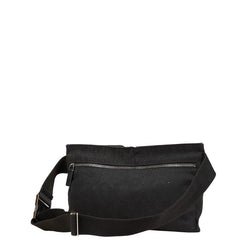 グッチ GGキャンバス ウエストバッグ ボディバッグ 28566 ブラック キャンバス レザー レディース GUCCI 【中古】