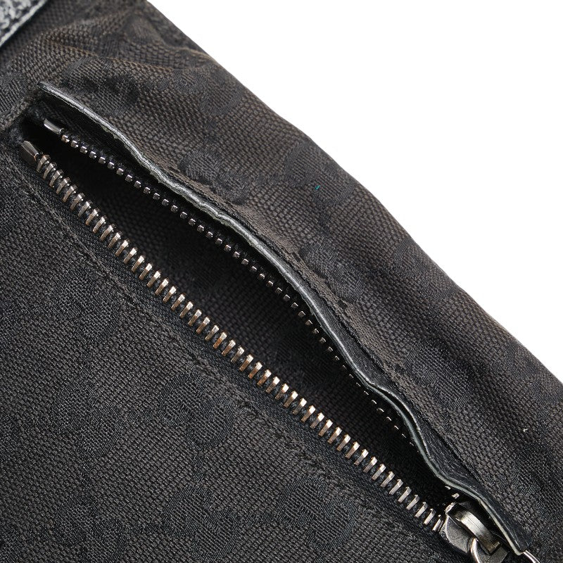 グッチ GGキャンバス ウエストバッグ ボディバッグ 28566 ブラック キャンバス レザー レディース GUCCI 【中古】