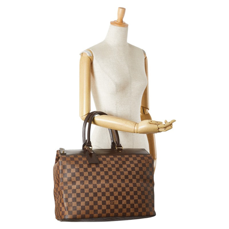 ルイ ヴィトン ダミエ グリニッジPM ボストンバッグ N41165 ブラウン PVC レザー レディース LOUIS VUITTON 【中古】