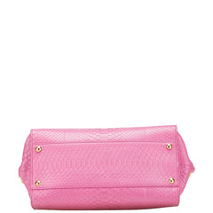 サルヴァトーレフェラガモ ガンチーニ ソフィア ハンドバッグ ショルダーバッグ 2WAY FZ-21 E559 ピンク パイソン レディース Salvatore Ferragamo 【中古】