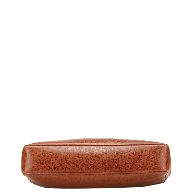 シャネル ココマーク チェーン トートバッグ ショルダーバッグ ブラウン キャビアスキン レディース CHANEL 【中古】