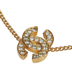 シャネル ヴィンテージ 1982 ココマーク ラインストーン ブレスレット ゴールド メッキ レディース CHANEL 【中古】