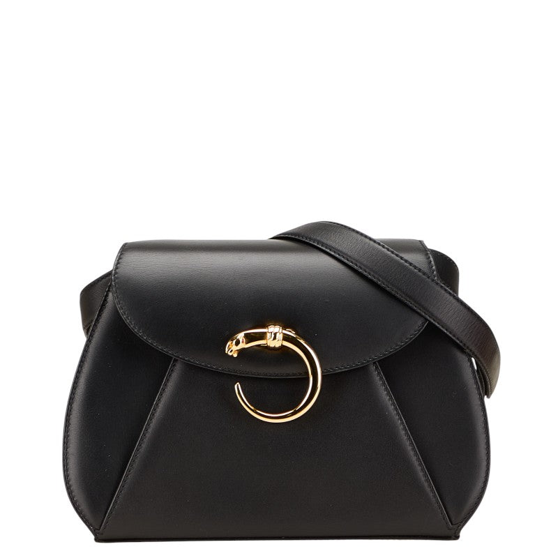 カルティエ パンテール パンサー ショルダーバッグ ブラック レザー レディース CARTIER 【中古】