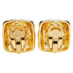 シャネル マトラッセ ココマーク スクエア イヤリング ゴールド メッキ レディース CHANEL 【中古】