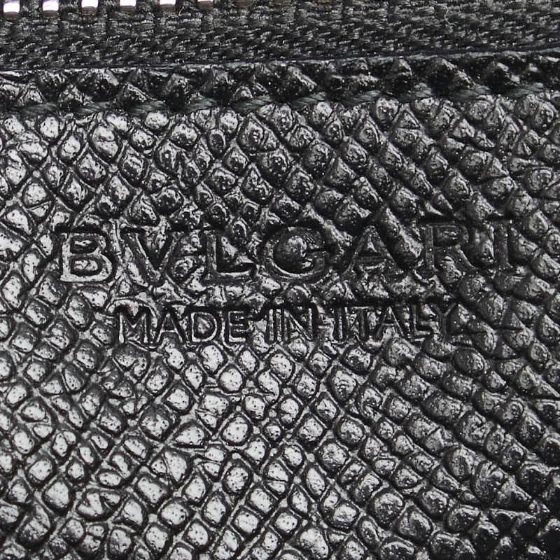 ブルガリ 長財布 ラウンドファスナー 20886 ブラック レザー メンズ BVLGARI 【中古】