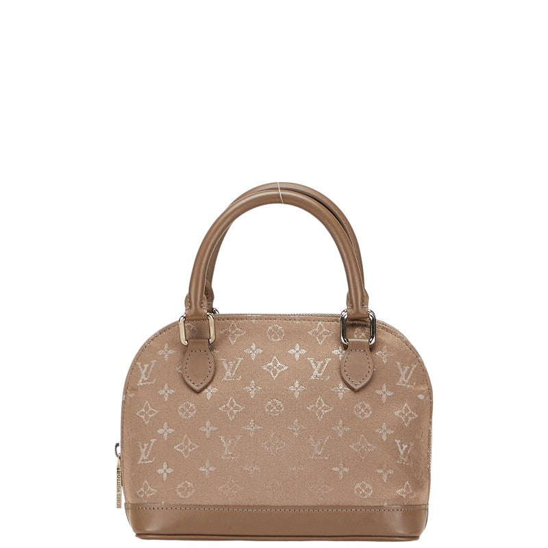 ルイ ヴィトン モノグラム サテン リトルアルマ ハンドバッグ M92147 ベージュ ブラウン サテン レザー レディース LOUIS VUITTON 【中古】