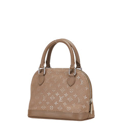 ルイ ヴィトン モノグラム サテン リトルアルマ ハンドバッグ M92147 ベージュ ブラウン サテン レザー レディース LOUIS VUITTON 【中古】