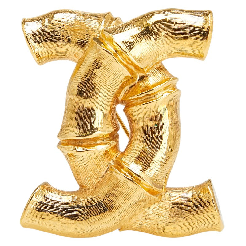 シャネル ココマーク バンブー モチーフ ブローチ ゴールド メッキ レディース CHANEL 【中古】