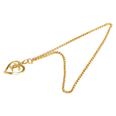 シャネル ココマーク ハート サークル ネックレス ゴールド メッキ レディース CHANEL 【中古】